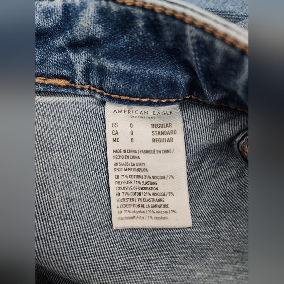 American Eagle Super Hi-Rise Flare Jeans Women's 0 Blue - Picture 5 of 10